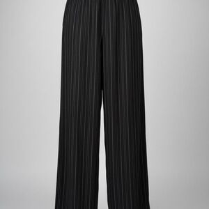 Women's Black Striped Wide Leg Pants